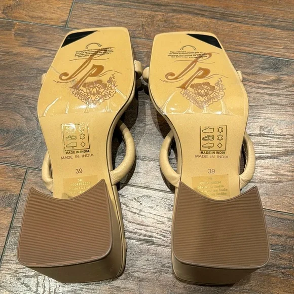 NEW! Free People Double Strap Parker Heel In Dune - Size 39 EU - Picture 13 of 16